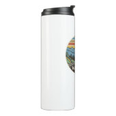 Kancamagus Highway naar New Hampshire Mountains Thermosbeker (Gedraaid links)