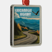Kancamagus Highway New Hampshire Eagle Metalen Ornament (Rechts)