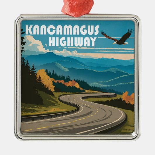 Kancamagus Highway New Hampshire Eagle Metalen Ornament (Voorkant)