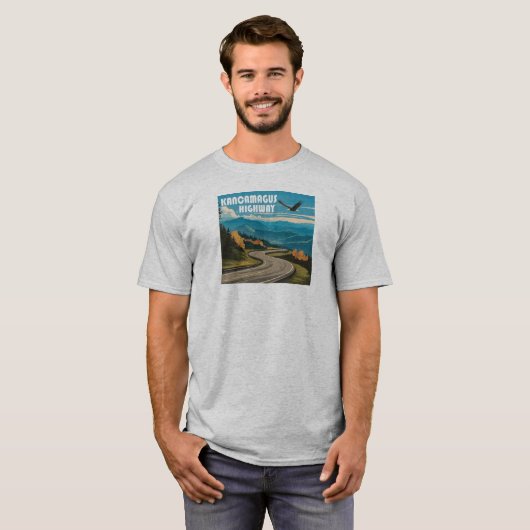 Kancamagus Highway New Hampshire Eagle T-shirt (Voorkant volledig)