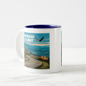 Kancamagus Highway New Hampshire Eagle Tweekleurige Koffiemok (Voorkant links)