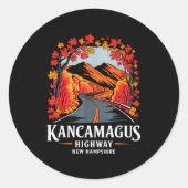 Kancamagus Highway New Hampshire Fall Foliage Souv Ronde Sticker (Voorkant)