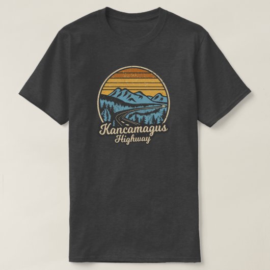Kancamagus Highway New Hampshire Retro T-shirt (Design voorkant)