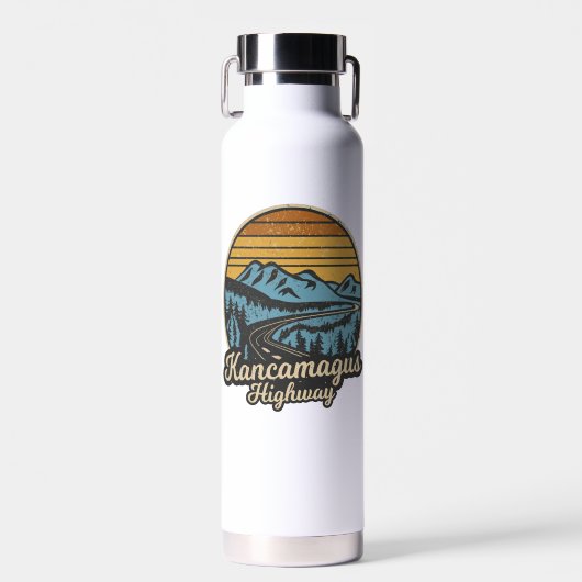 Kancamagus Highway New Hampshire Retro Waterfles (Voorkant)