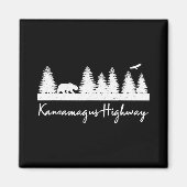 Kancamagus Highway New Hampshire Rustic Bear Wildl Magneet (Voorkant)