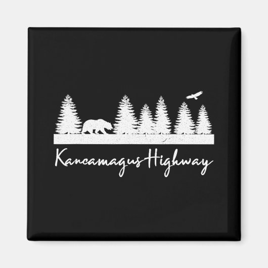 Kancamagus Highway New Hampshire Rustic Bear Wildl Magneet (Voorkant)