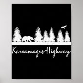 Kancamagus Highway New Hampshire Rustic Bear Wildl Poster (Voorkant)