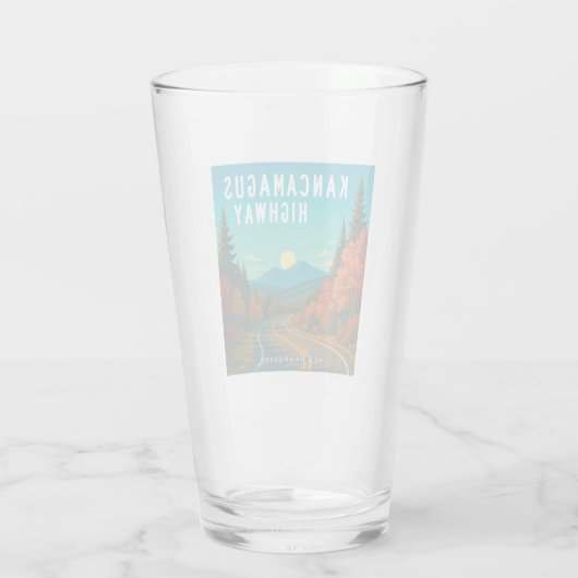 Kancamagus Highway New Hampshire zonsondergang Glas (Achterkant)