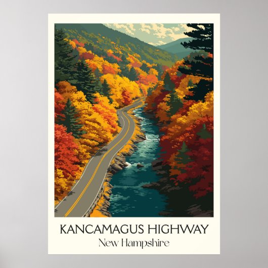 Kancamagus Highway NH Herfstdrive Poster (Voorkant)