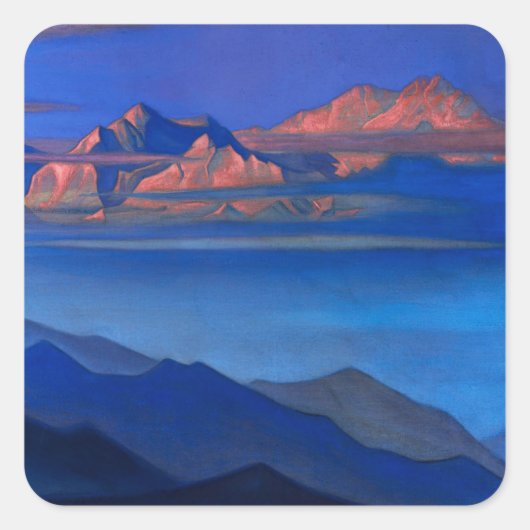 “Kanchenjunga” van Nicholas Roerick Vierkante Sticker (Voorkant)