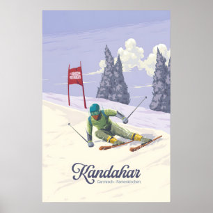 Kandahar Garmisch-Partenkirchen Duitsland Skigebie Poster