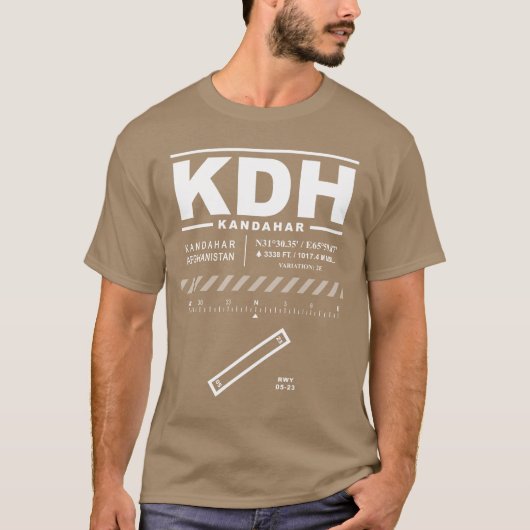 Kandahar International Airport KDH T-shirt (Voorkant)