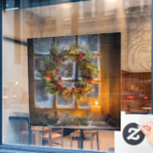 Kandelaar Krans Window Cling Raamsticker (Cafe Raam)