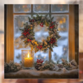 Kandelaar Krans Window Cling Raamsticker (Vel 2)