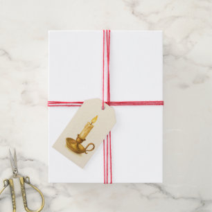 Kandelaar uit vervlogen tijden cadeaulabel