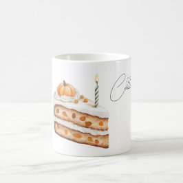 Kandelaar voor pompoencake vieren koffiemok
