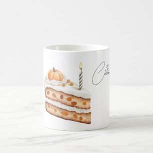 Kandelaar voor pompoencake vieren koffiemok