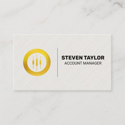 Kandelaarpictogram | effectenmakelaar visitekaartje (Voorkant)