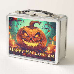 Kandelaars van de Getande Pompoen Gloeien Hallowee