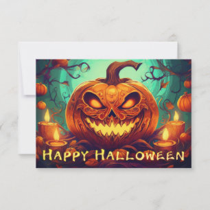 Kandelaars van de Getande Pompoen Gloeien Hallowee