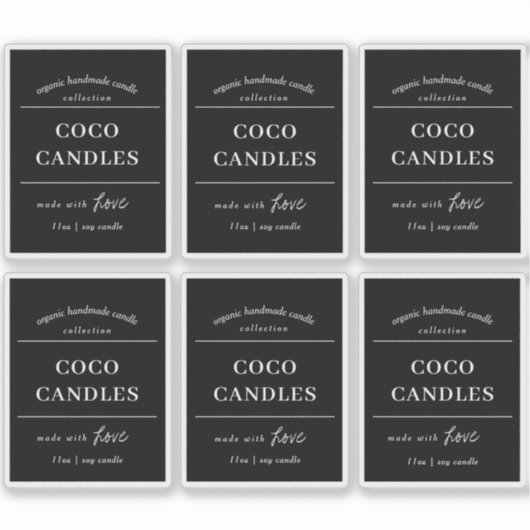 Kandeletiket Vinylontwerp Sticker (Voorkant)