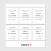 Kandeletiket Vinylontwerp Sticker (Vel)