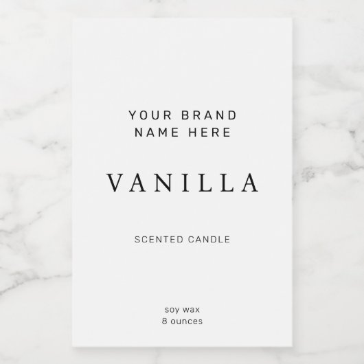 Kandellabel Modern minimalist Voedselcontainer Etiket (Enkel label)