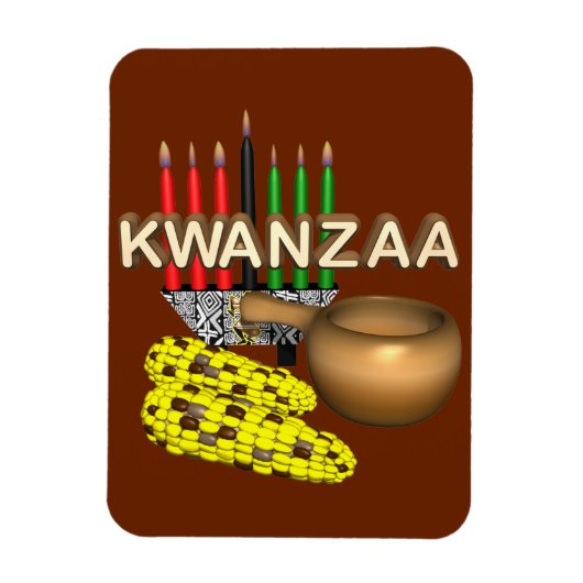 Kandels van Kwanzaa - Magneet (Verticaal)