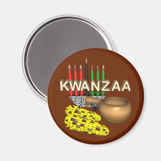 Kandels van Kwanzaa - Magneet (Voorkant / Achterkant)