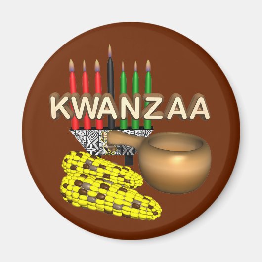 Kandels van Kwanzaa - Magneet (Voorkant)