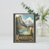 Kandersteg Zwitserland Illustratie Reiskunst Briefkaart (Staand voorkant)