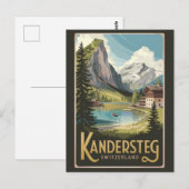 Kandersteg Zwitserland Illustratie Reiskunst Briefkaart (Voorkant / Achterkant)