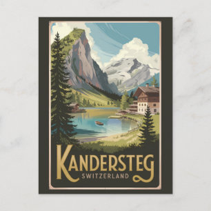 Kandersteg Zwitserland Illustratie Reiskunst Briefkaart