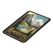 Kandersteg Zwitserland Illustratie Reiskunst Magneet (Linkerzijde)