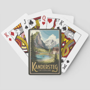 Kandersteg Zwitserland Illustratie Reiskunst Pokerkaarten