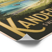 Kandersteg Zwitserland Illustratie Reiskunst Poster (Hoek)