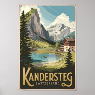Kandersteg Zwitserland Illustratie Reiskunst Poster