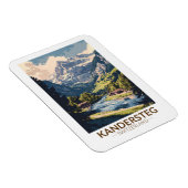 Kandersteg Zwitserland Painterly Travel Art Retro Magneet (Rechterzijde)