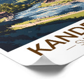 Kandersteg Zwitserland Painterly Travel Art Retro Poster (Hoek)