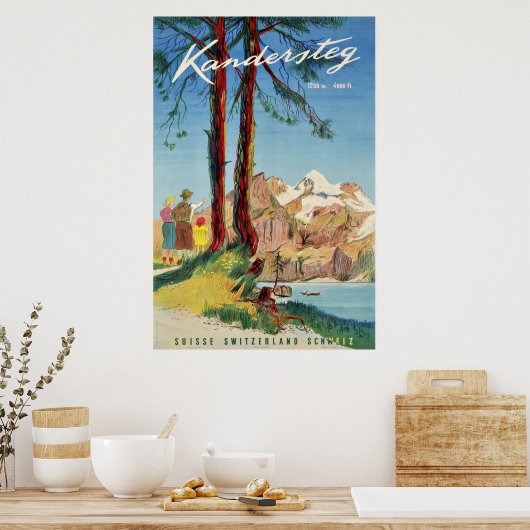 Kandersteg, Zwitserland, reisposter Poster (Keuken)