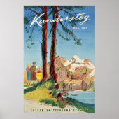 Kandersteg, Zwitserland, reisposter Poster (Voorkant)