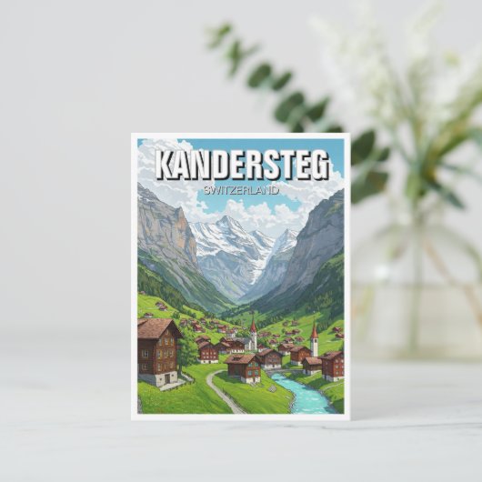Kandersteg Zwitserland Reizen Briefkaart (Staand voorkant)