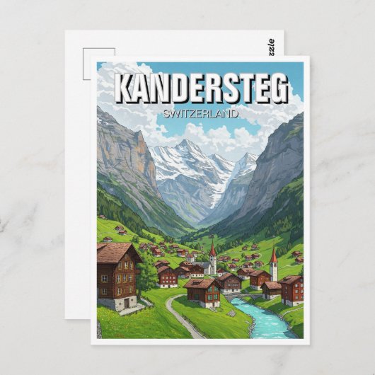 Kandersteg Zwitserland Reizen Briefkaart (Voorkant / Achterkant)