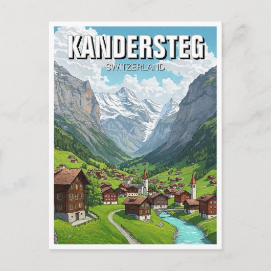 Kandersteg Zwitserland Reizen Briefkaart (Voorkant)