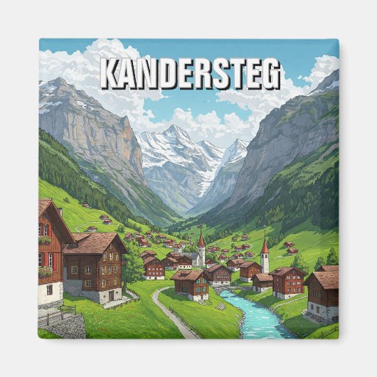 Kandersteg Zwitserland Reizen Magneet (Voorkant)