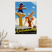 Kandersteg, Zwitserland, Ski Travel Poster (Keuken)
