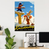 Kandersteg, Zwitserland, Ski Travel Poster (Thuiskantoor)
