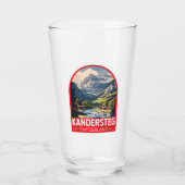 Kandersteg Zwitserland Travel Art Embleem Glas (Voorkant)