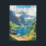 Kandersteg Zwitserland Travel Art Vintage Fleece Deken<br><div class="desc">Kandersteg retro vector reisontwerp. Kandersteg is een plaats in het Berner Oberland in Zwitserland. Trails,  zoals de uitdagende Allmenalp,  en een kabelbaan gaan oostwaarts naar Lake Oeschinen.</div>