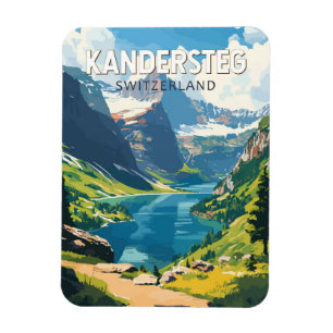 Kandersteg Zwitserland Travel Art Vintage Magneet